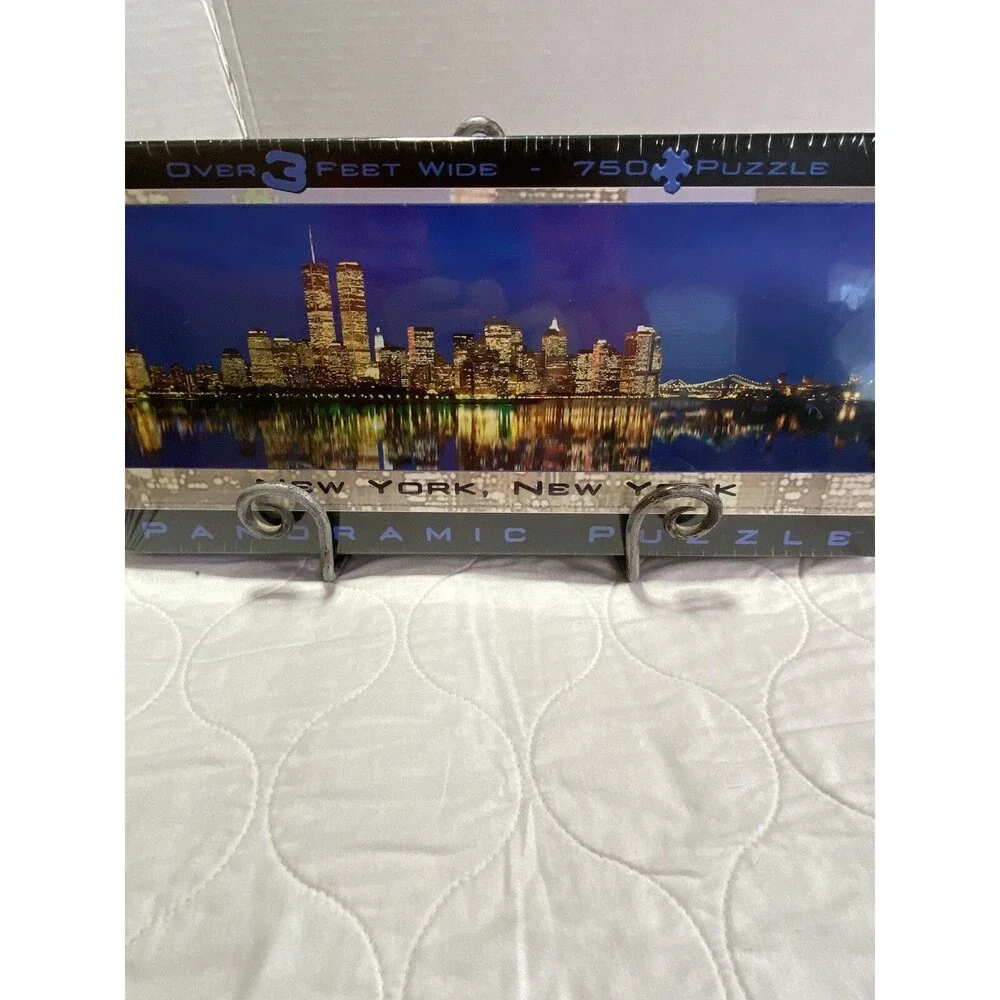 New York City Skyline Panoramic Jigsaw Puzzle Twin Towers 765 Piece Sealed
